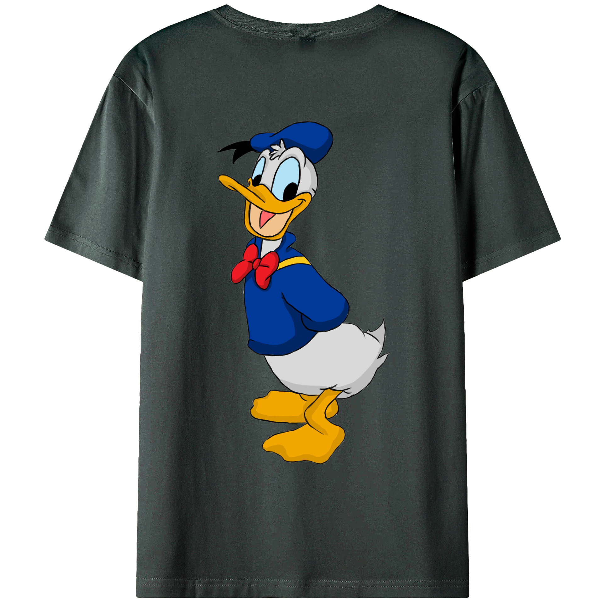 ミッキーマウス Mickey Mouse 綿100％ メンズ半袖Tシャツ（バックプリント） 通気性